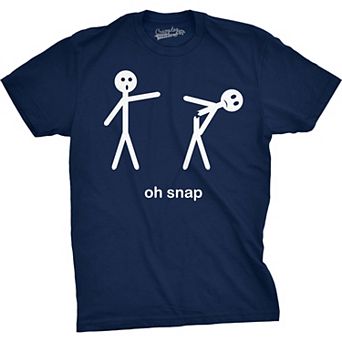 Mens Oh Snap Funny Stick Figure Hilarious Sarcastic Adult Humor Sarcasm T shirt