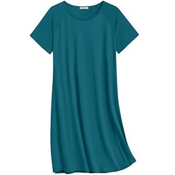 Ekouaer Nightgowns Cotton Sleep Shirts Nightshirt Crew Neck Night Gown Comfy Nightdress