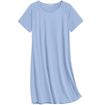 Ekouaer Nightgowns Cotton Sleep Shirts Nightshirt Crew Neck Night Gown Comfy Nightdress