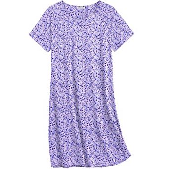 Ekouaer Nightgowns Cotton Sleep Shirts Nightshirt Crew Neck Night Gown Comfy Nightdress