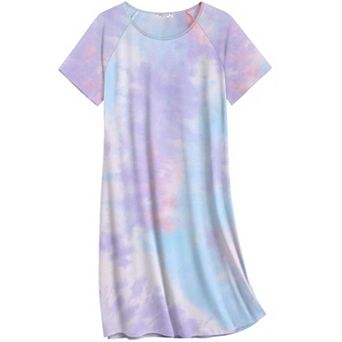 Ekouaer Nightgowns Cotton Sleep Shirts Nightshirt Crew Neck Night Gown Comfy Nightdress