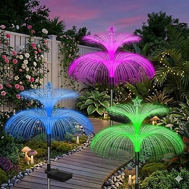 Solar Garden Lights Outdoor Waterproof 7 Color Changing, Summer decorations