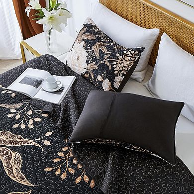 Floral Lightweight Summer Bedspread Three-Piece Set