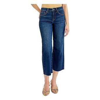 RISEN Full Size Tummy Control High Rise Crop Wide Jeans Plus Size