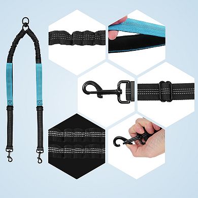 Double Dog Leash with Adjustable Long Rope and Dual Control Handles 1Pc