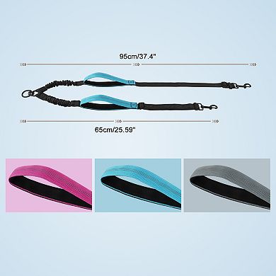 Double Dog Leash with Adjustable Long Rope and Dual Control Handles 1Pc