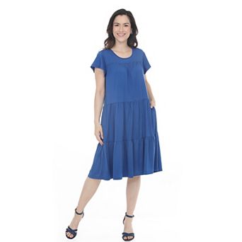 Women’s Flutter Sleeve Ruffle Tiered Dress
