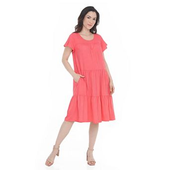 Women’s Flutter Sleeve Ruffle Tiered Dress