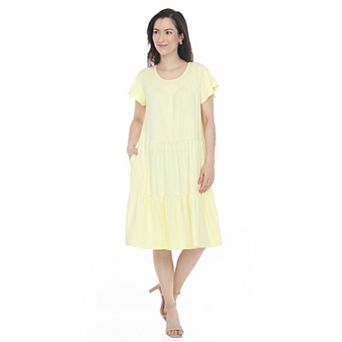 Women’s Flutter Sleeve Ruffle Tiered Dress