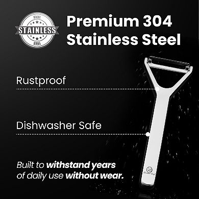 Gourmet Easy Vegetable Peeler Stainless Steel Ultra Sharp Ergonomic Easy Clean