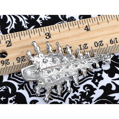 Merry Christmas Rhinestone Gem Hanging Lights Holiday Ornament Tree Pin Brooch