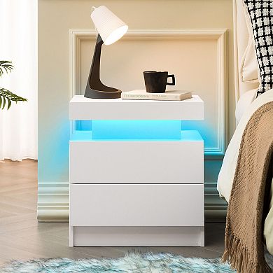Dream bedside table, with LED lights, sofa cabinet, storage cabinet