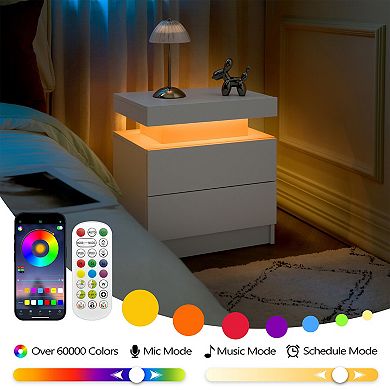 Dream bedside table, with LED lights, sofa cabinet, storage cabinet
