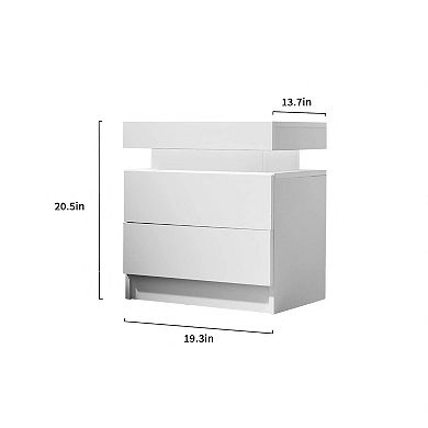 Dream bedside table, with LED lights, sofa cabinet, storage cabinet