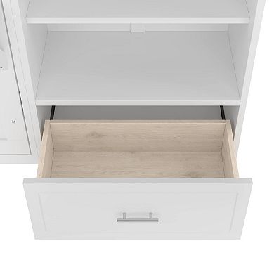 Pnronnc Queen Size Murphy Bed with Storage Compartments Drawer Foldable Wall Bed Frame Space Saving