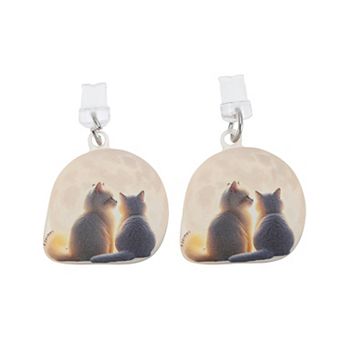 Cat Pendants Dust Plug Charm for Lightning Light Yellow 2 pc