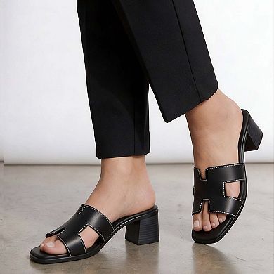 Sorrento Leather Medium Heel Sandal (Women)