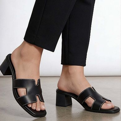 Sorrento Leather Medium Heel Sandal (Women)