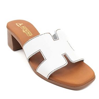 Sorrento Leather Medium Heel Sandal (Women)