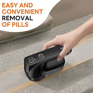 Loheer Fabric ShaverElectric Lint Remover with LED Display, 3 Speeds,180 Min Runtime, Rechargeable