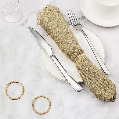 Napkin Rings 10 Stainless Steel Metal Round Table Wedding Christmas Party Dinner