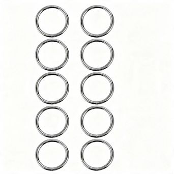 Napkin Rings 10 Stainless Steel Metal Round Table Wedding Christmas Party Dinner