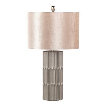 Loheer Contemporary Ceramic Table Lamp with Fabric Shade