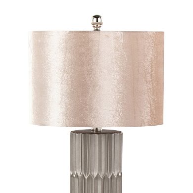 Loheer Contemporary Ceramic Table Lamp with Fabric Shade