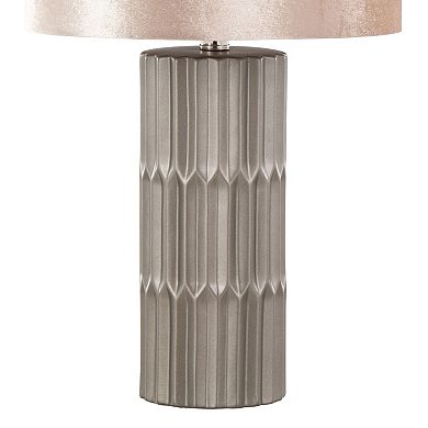 Loheer Contemporary Ceramic Table Lamp with Fabric Shade