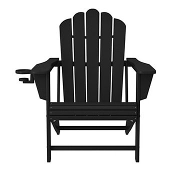 Outdoor Patio HDPE Adirondack Chair With Cup Holder