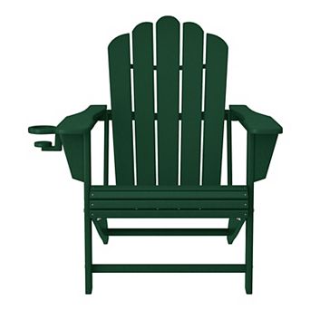 Outdoor Patio HDPE Adirondack Chair With Cup Holder