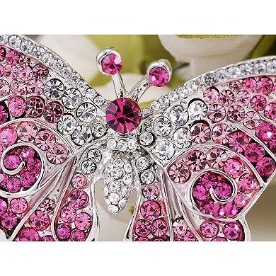 Empress Monarch Winged Butterfly Crystal Rhinestone Brooch Pin