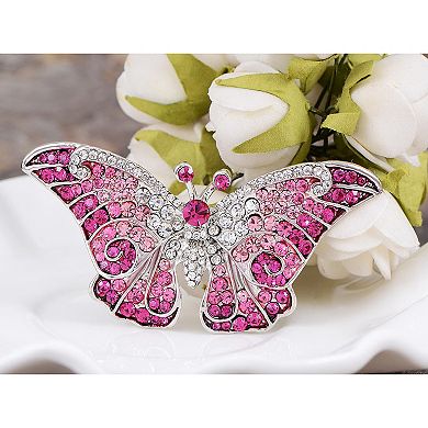 Empress Monarch Winged Butterfly Crystal Rhinestone Brooch Pin