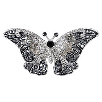 Empress Monarch Winged Butterfly Crystal Rhinestone Brooch Pin