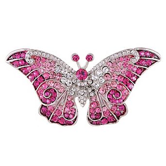 Empress Monarch Winged Butterfly Crystal Rhinestone Brooch Pin