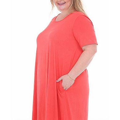 Plus Size Tee Swing Midi Dress