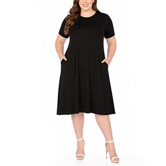 Plus Size Tee Swing Midi Dress