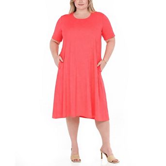 Plus Size Tee Swing Midi Dress