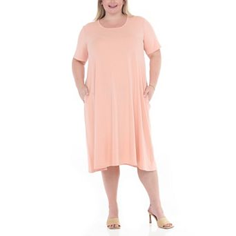 Plus Size Tee Swing Midi Dress