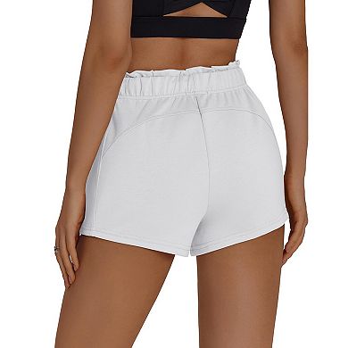 PINSPARK Women's 5" Soft Sweat Shorts Drawstring Summer Lounge Workout Shorts with Pockets