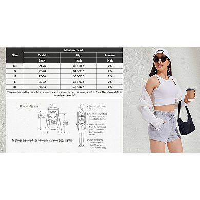 PINSPARK Women's 5" Soft Sweat Shorts Drawstring Summer Lounge Workout Shorts with Pockets