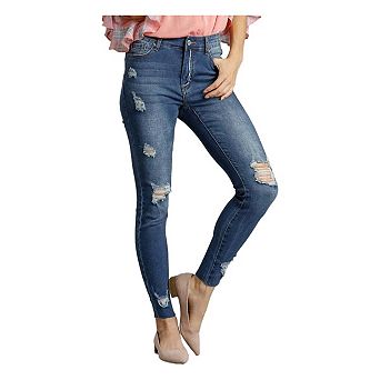 Umgee Distressed Skinny Jeans with Pockets