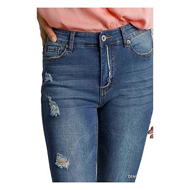 Umgee Distressed Skinny Jeans with Pockets