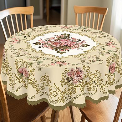 3D Floral Printed Tablecloth, Spring Table Decor, Polyester Table Cover, Durable And Washable