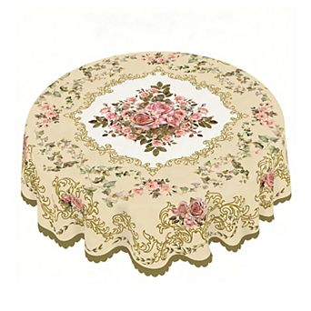 3D Floral Printed Tablecloth, Spring Table Decor, Polyester Table Cover, Durable And Washable