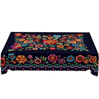 3D Floral Printed Tablecloth, Spring Table Decor, Polyester Table Cover, Durable And Washable