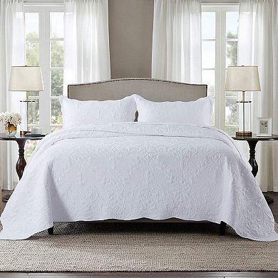 Embroidered Ultra-Fine Fiber Bedspread Reversible Sheet