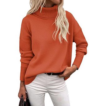 Chunky Knitted Pullover Turtleneck Sweater