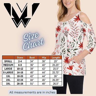 Plus Size Floral Cold Shoulder Knit Tunic Top