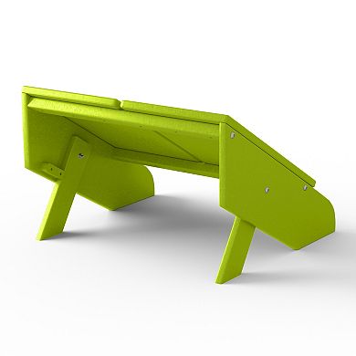Modern HDPE Plastic Folding Patio Adirondack Ottoman